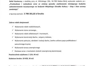 5. Miejski Ośrodek Kultury w Mszanie Dolnej - Stan Surowy-1