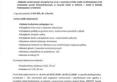 4. Zespół Szkół w Sidzinie - Modernizacja energetyczna-1
